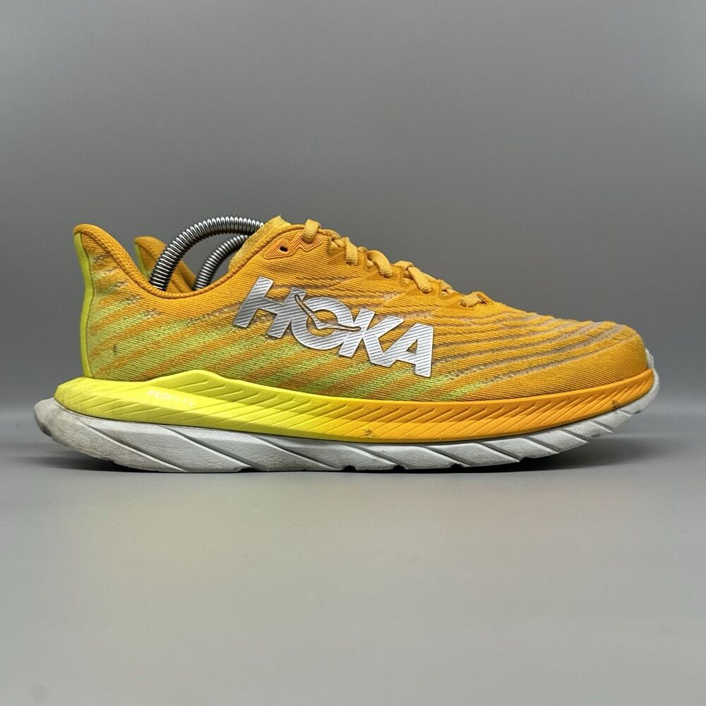 Hoka One One Mens Mach 5 1127893 RYEP Yellow Running Shoes Sneakers Size 8.5 D